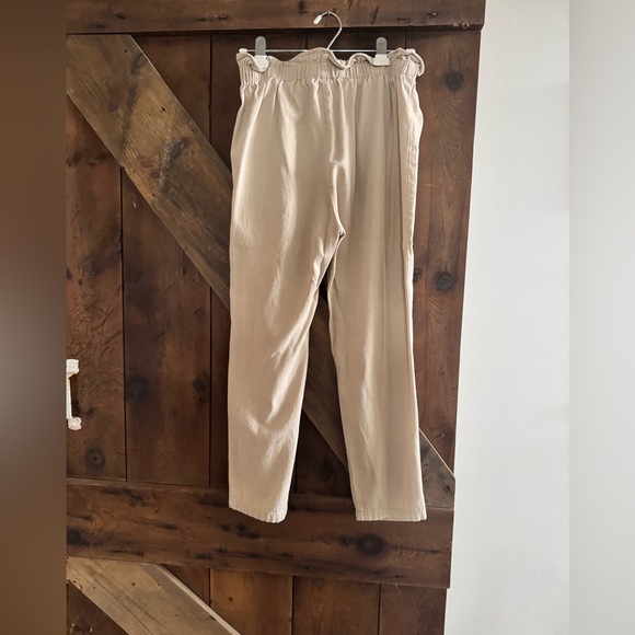 Blu Pepper Beige Button-Front Trousers - Picture 3 of 4